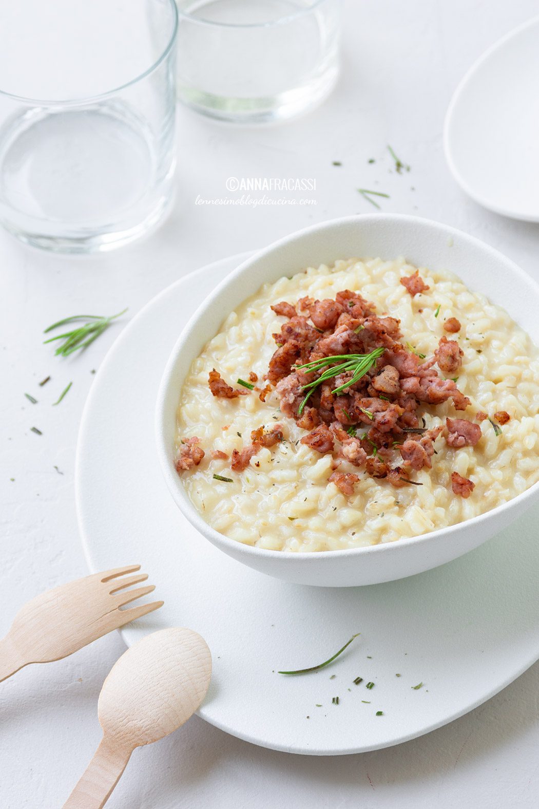 risotto con salsiccia e stracchino