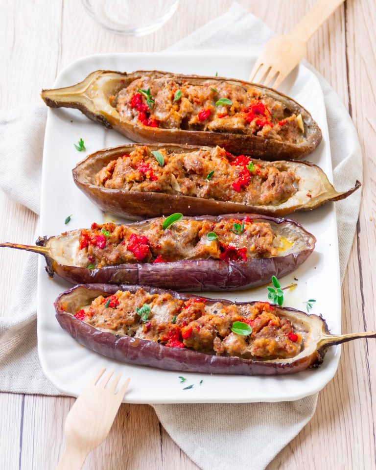 Melanzane ripiene di carne al forno