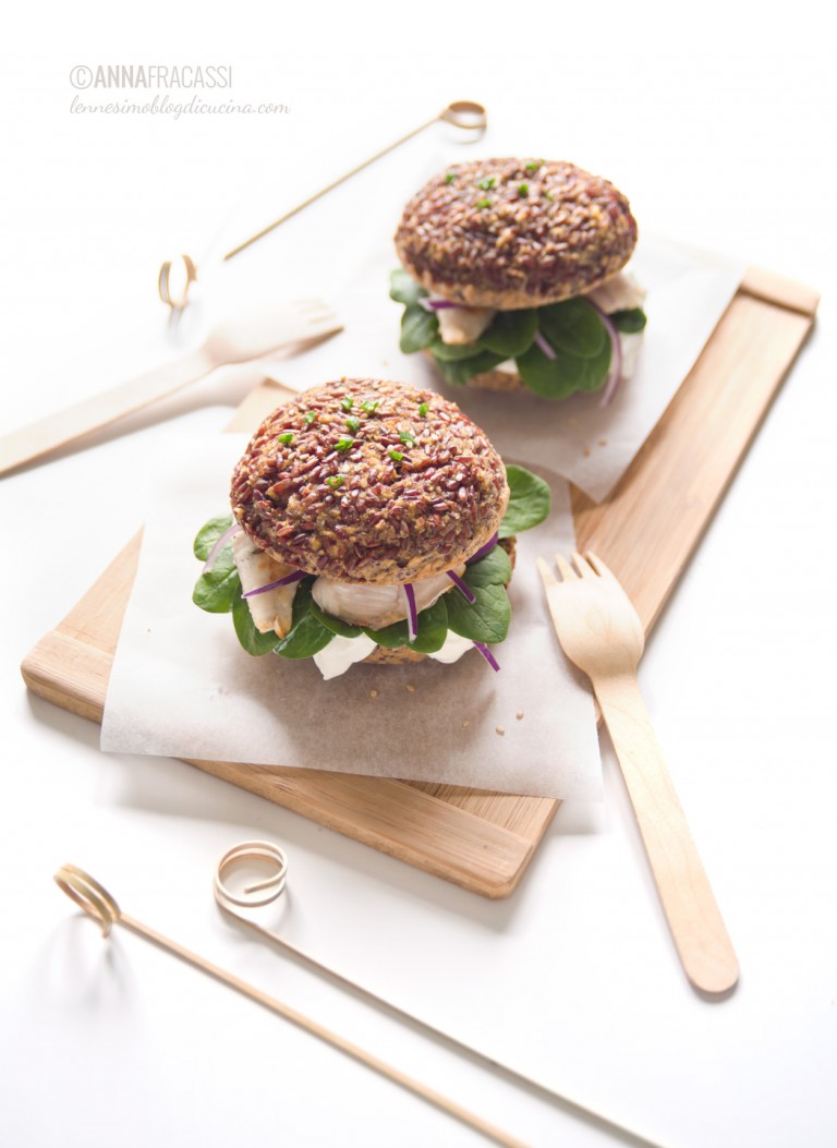 Rice burger con filetto di gallinella