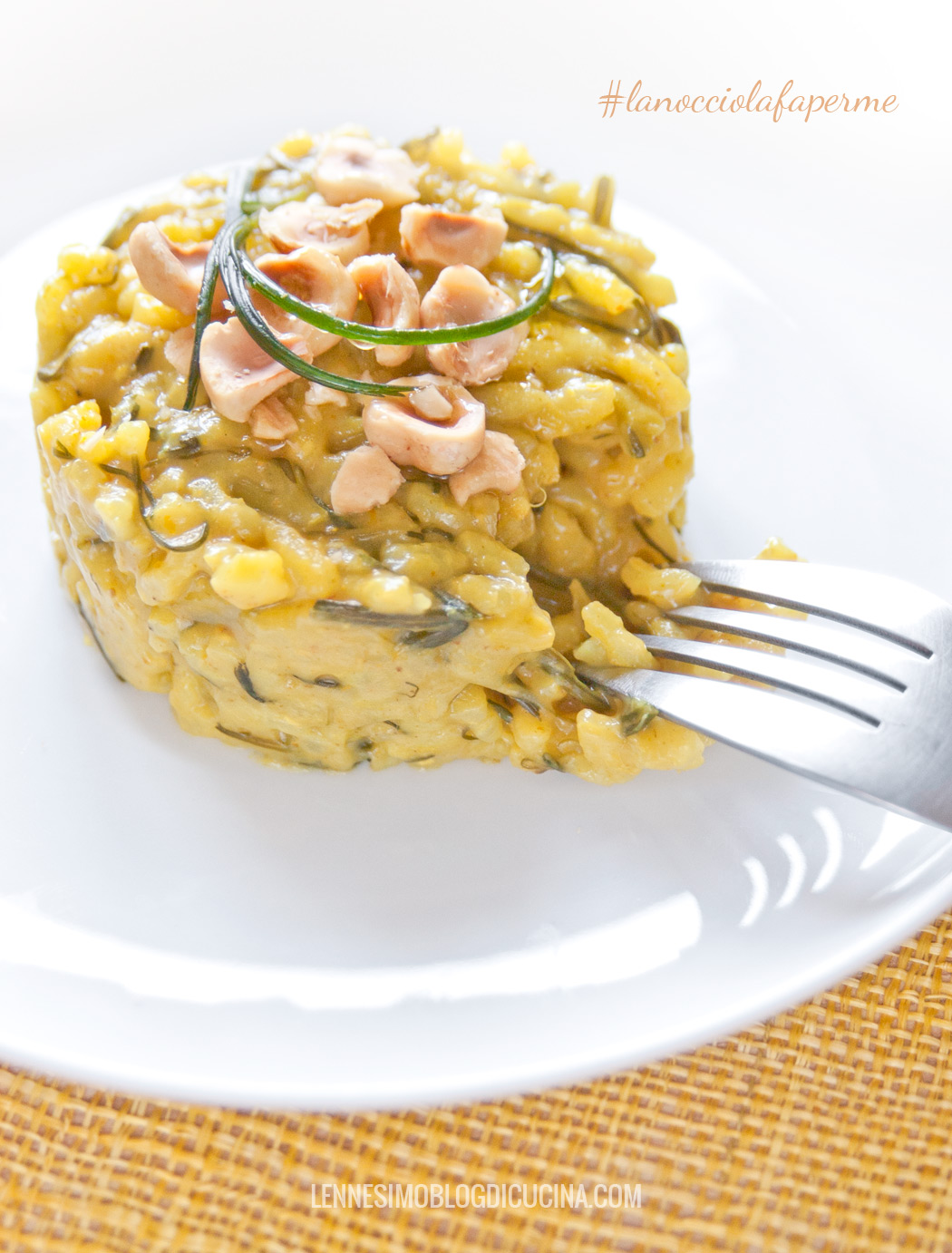 risotto curry agretti nocciole