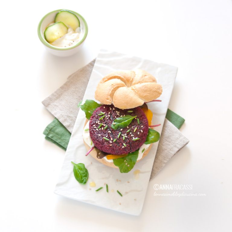 veggie burger di barbabietola