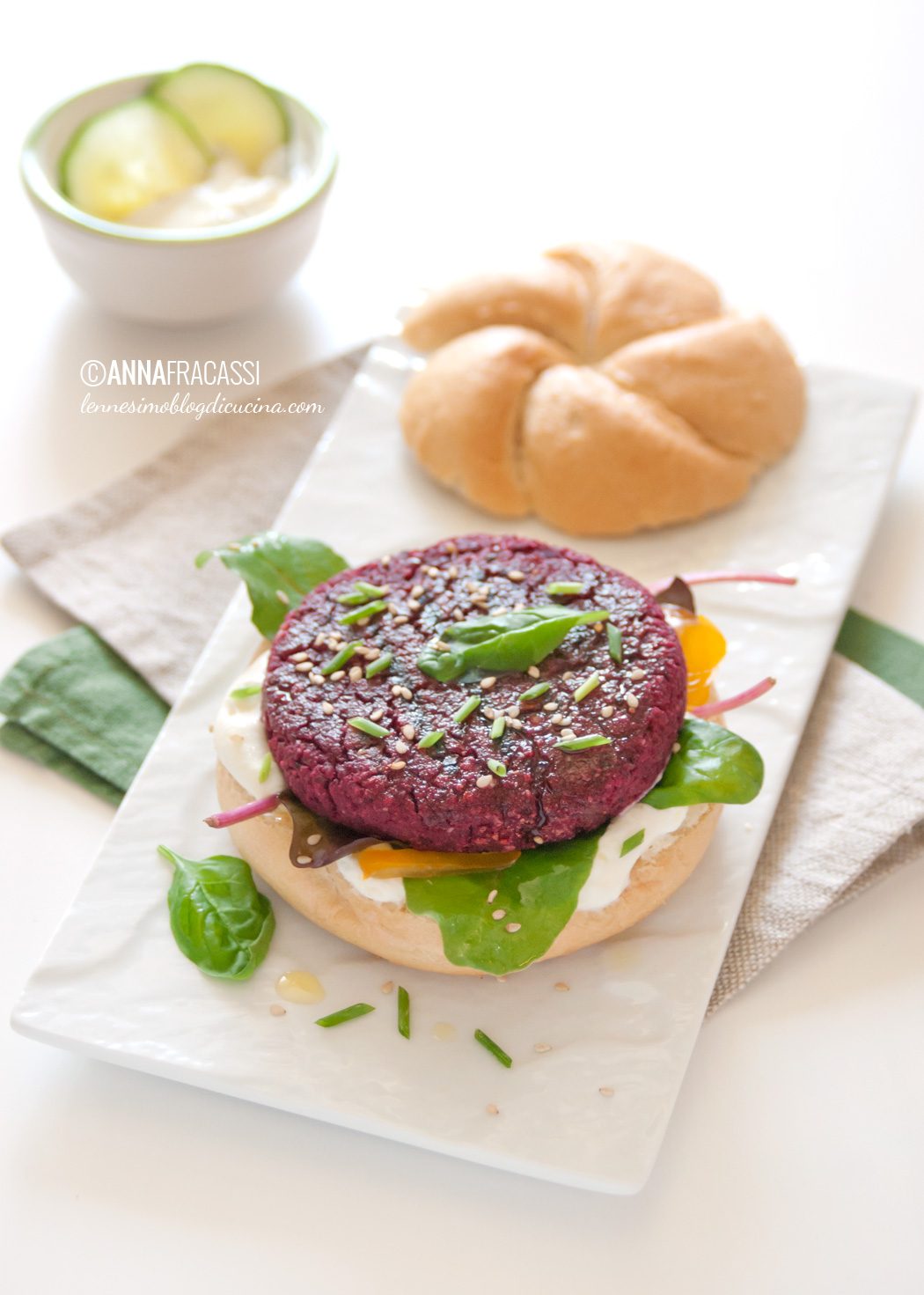 veggie burger di barbabietola