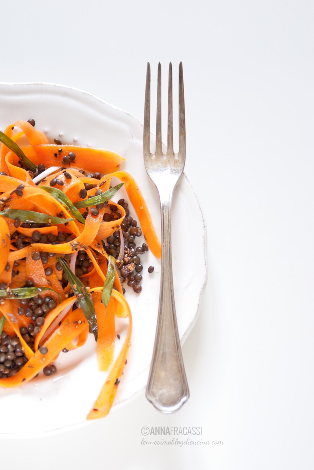insalata marocchina di carote e lenticchie