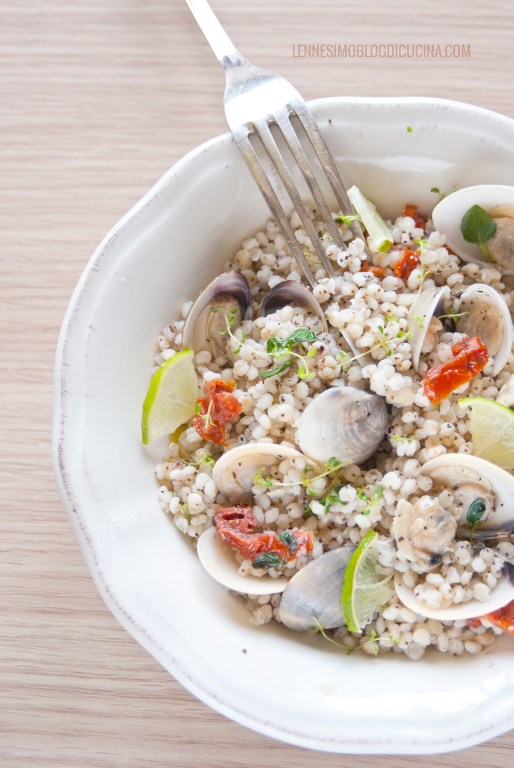 Insalata di sorgo bianco alle vongole