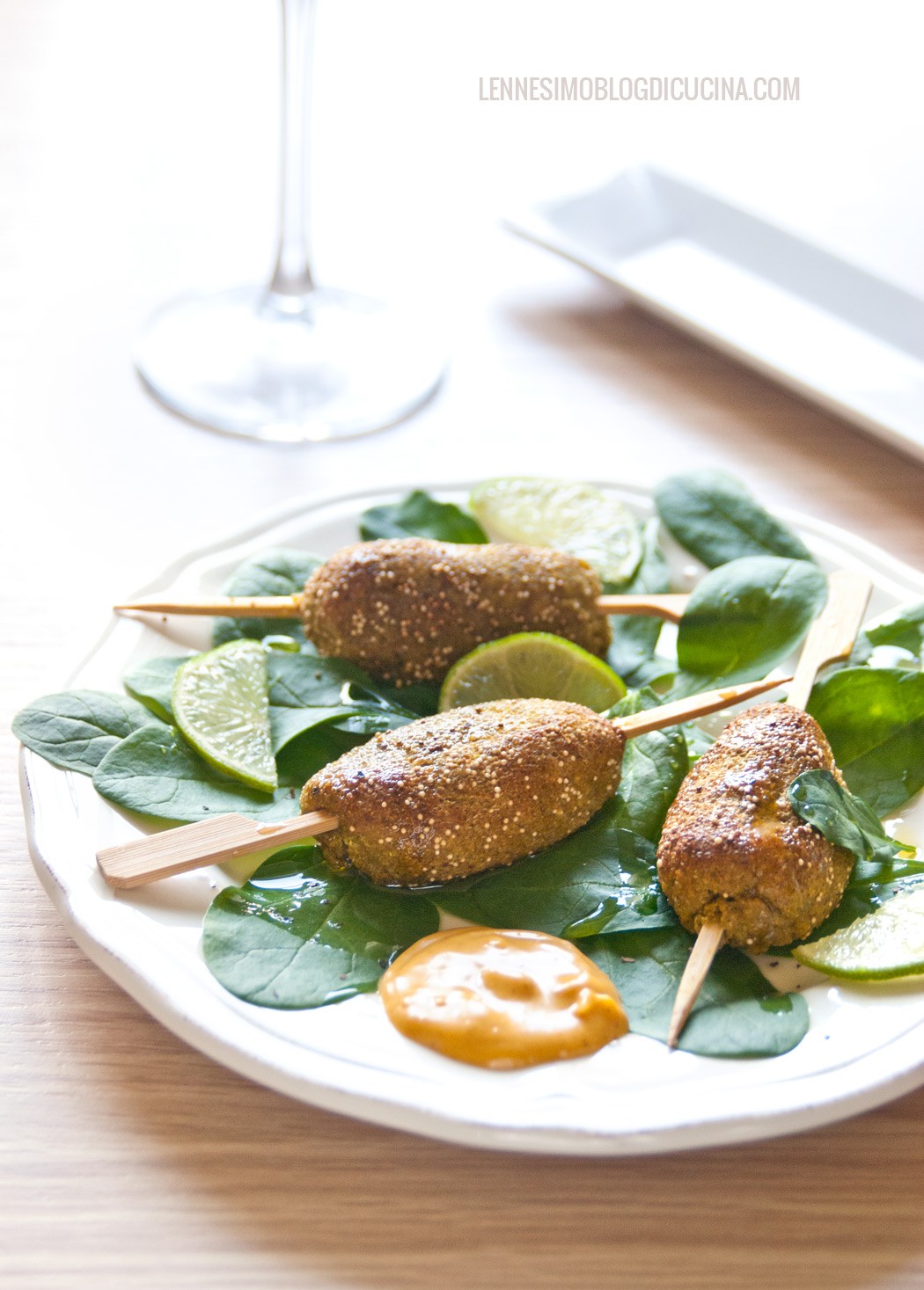 kofta di piselli e amaranto