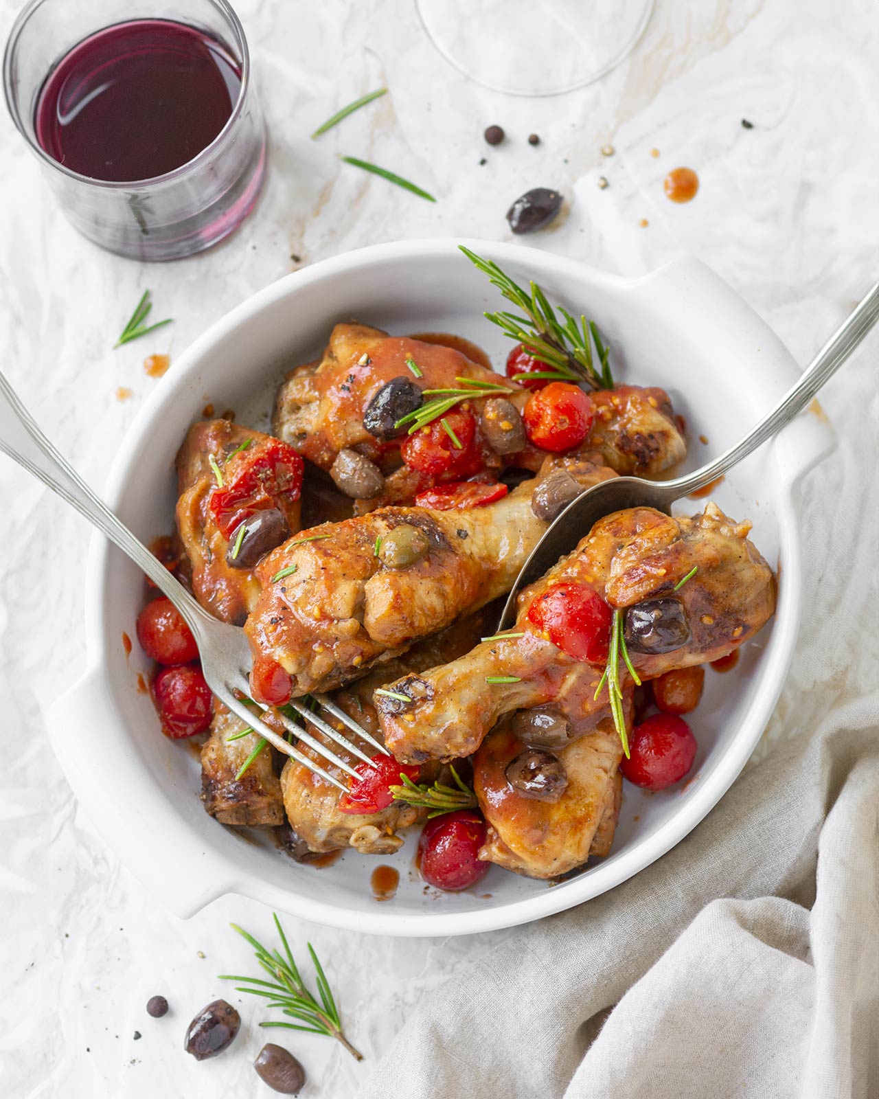 Cosce di pollo alla cacciatora: la ricetta toscana