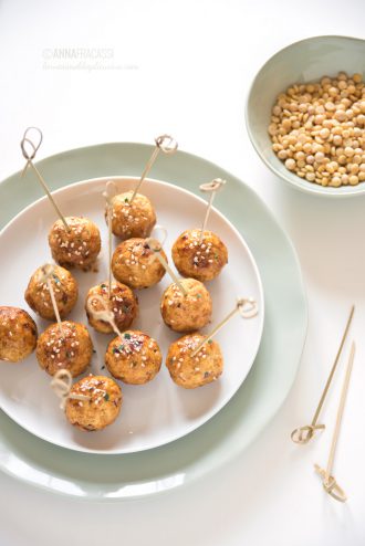 Polpette di soia gialla all'orientale