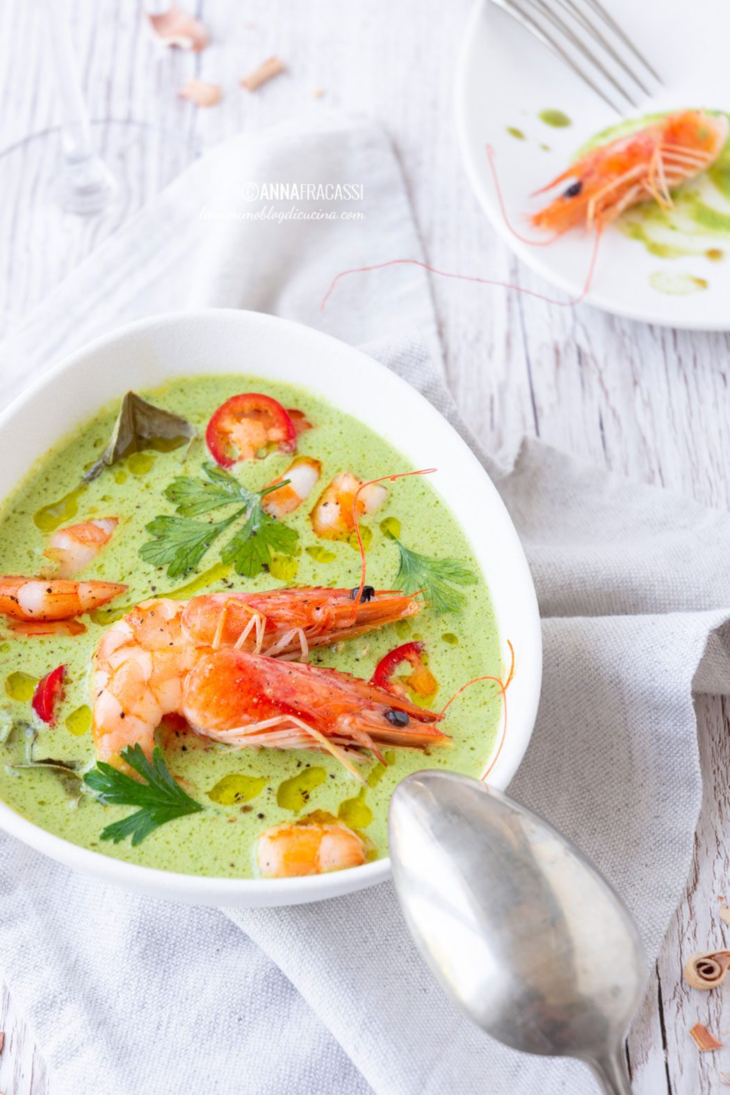 Curry verde thai di gamberi