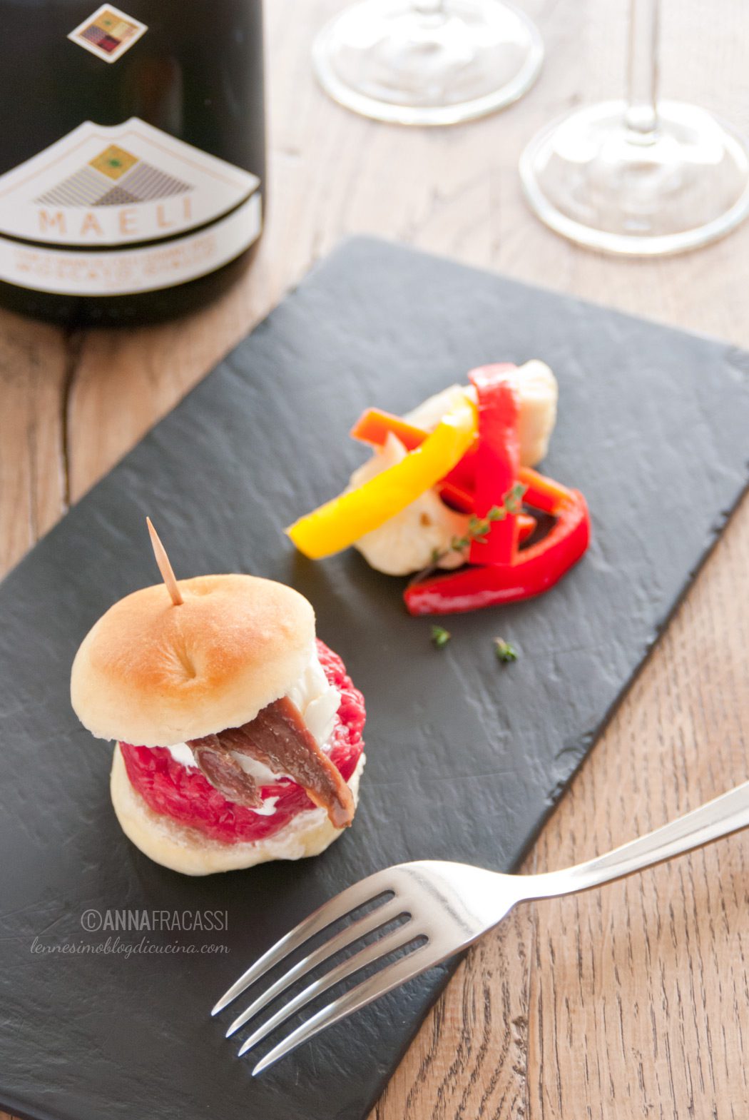 Mini burger di Fassona - vini Maeli - Mystic Burger