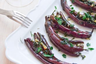 Melanzane perline all'aglio e zenzero