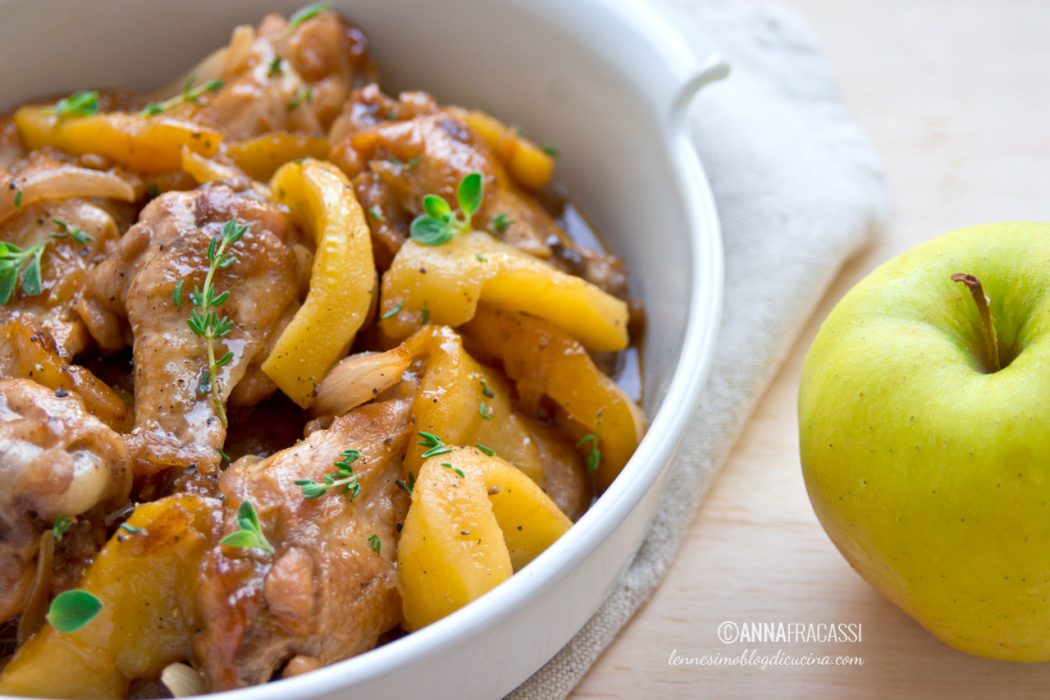 Ali di pollo alla bretone con sidro di mele e burro salato