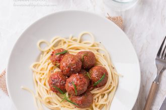 Gli spaghetti con le polpette (vegetariane)
