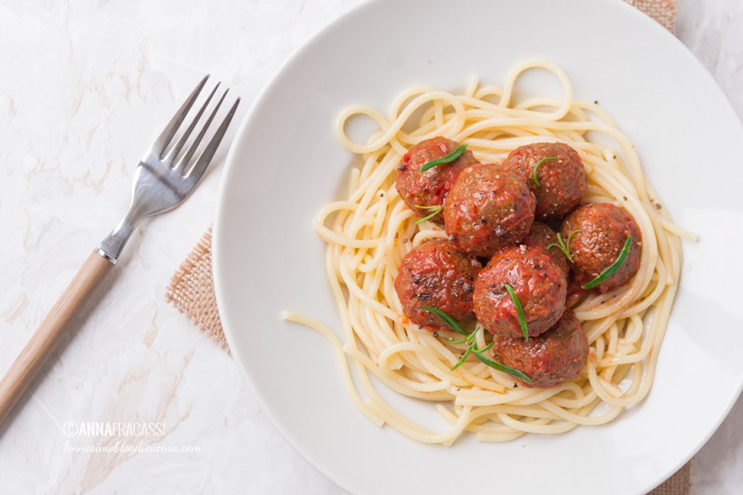 Gli spaghetti con le polpette (vegetariane)