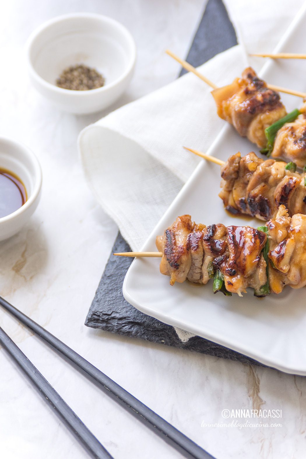 La ricetta degli yakitori, gli spiedini di pollo giapponesi