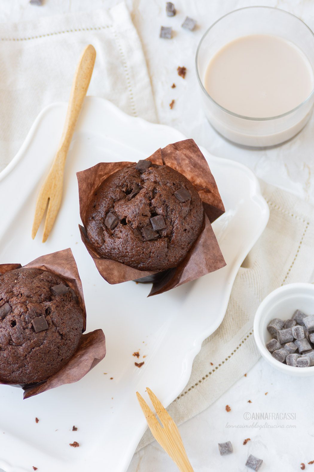 Muffin al cioccolato fondente