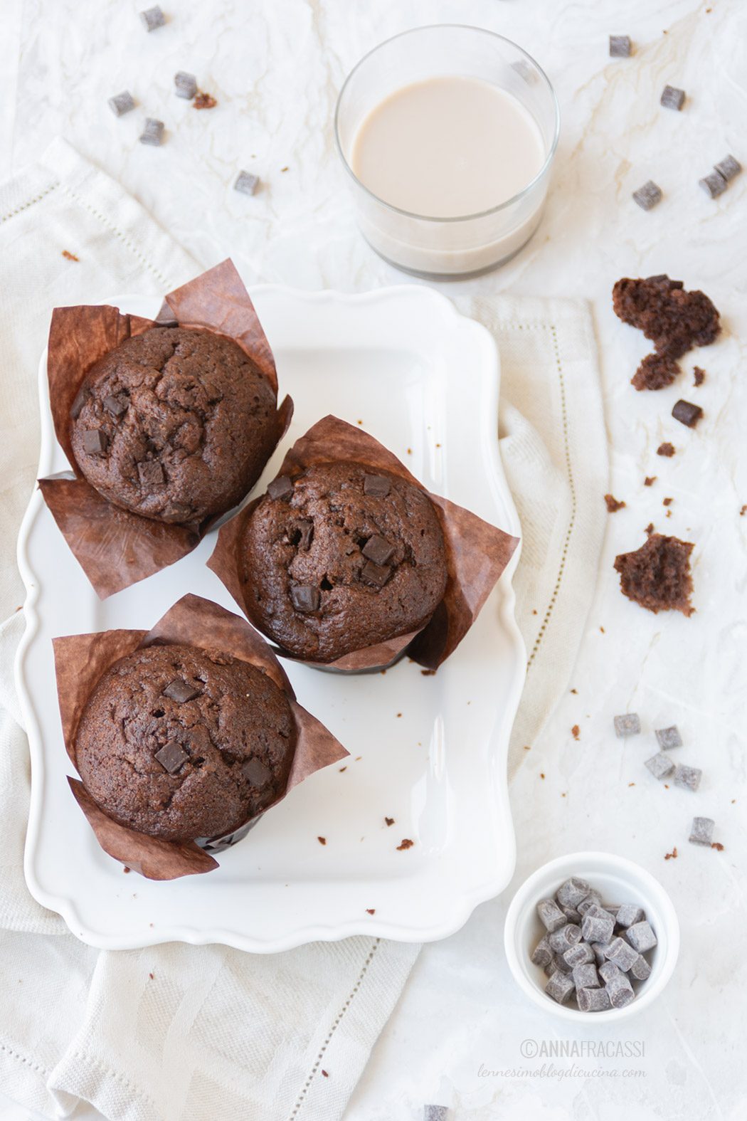 Muffin al cioccolato fondente