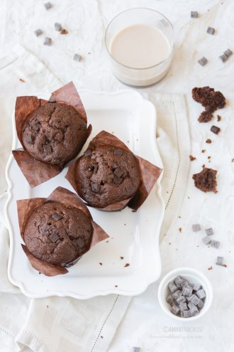 Muffin al cioccolato fondente
