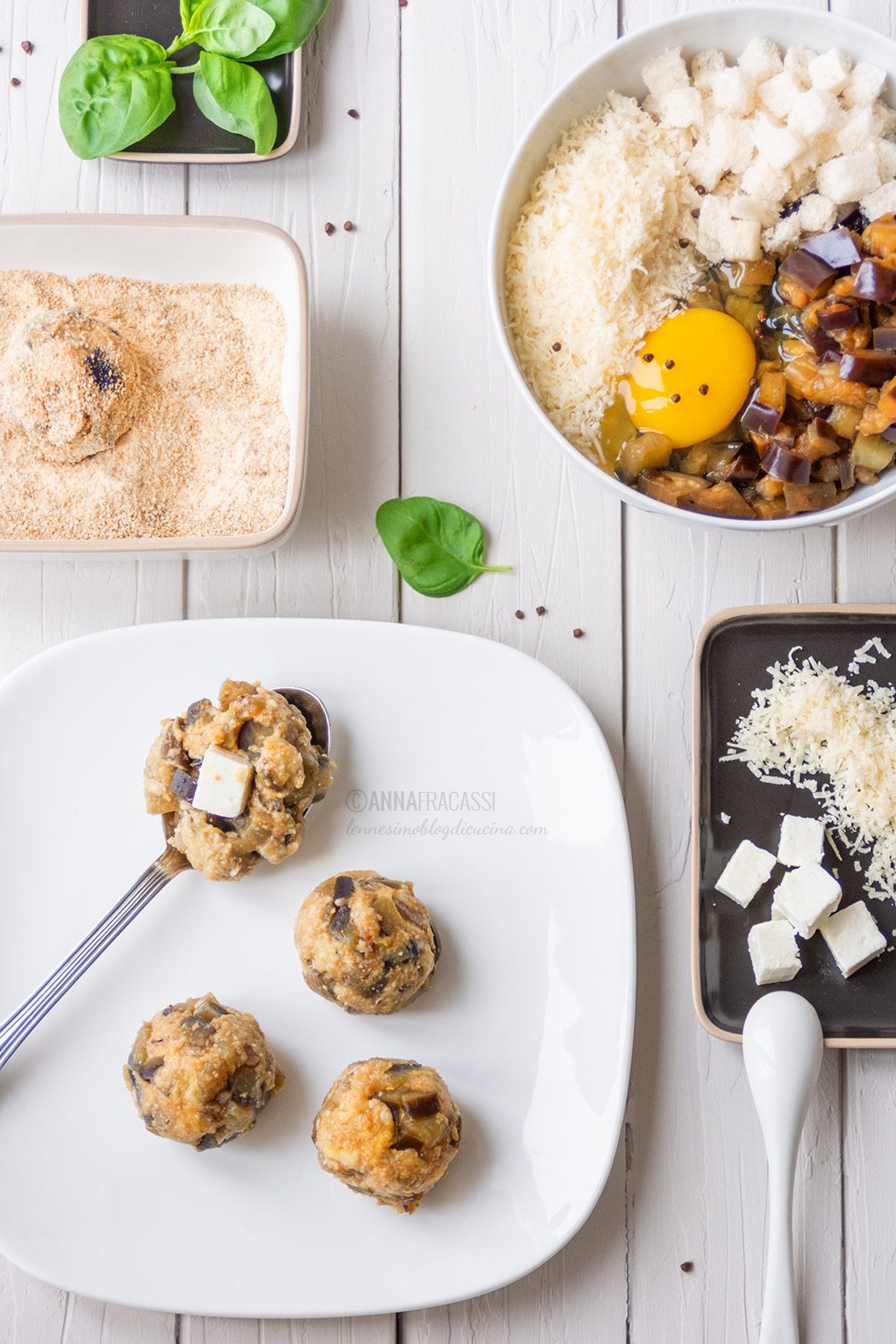 Polpette di melanzane con cuore di feta