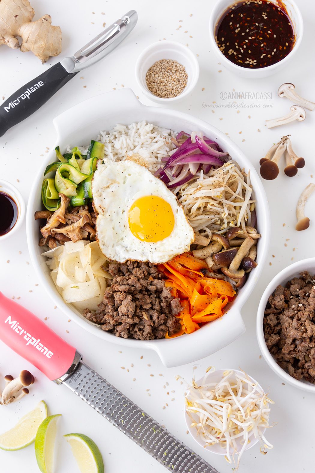 La ricetta del bibimbap e i prodotti Microplane®