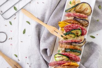 Millefoglie salata di verdure e Cacciatore Italiano