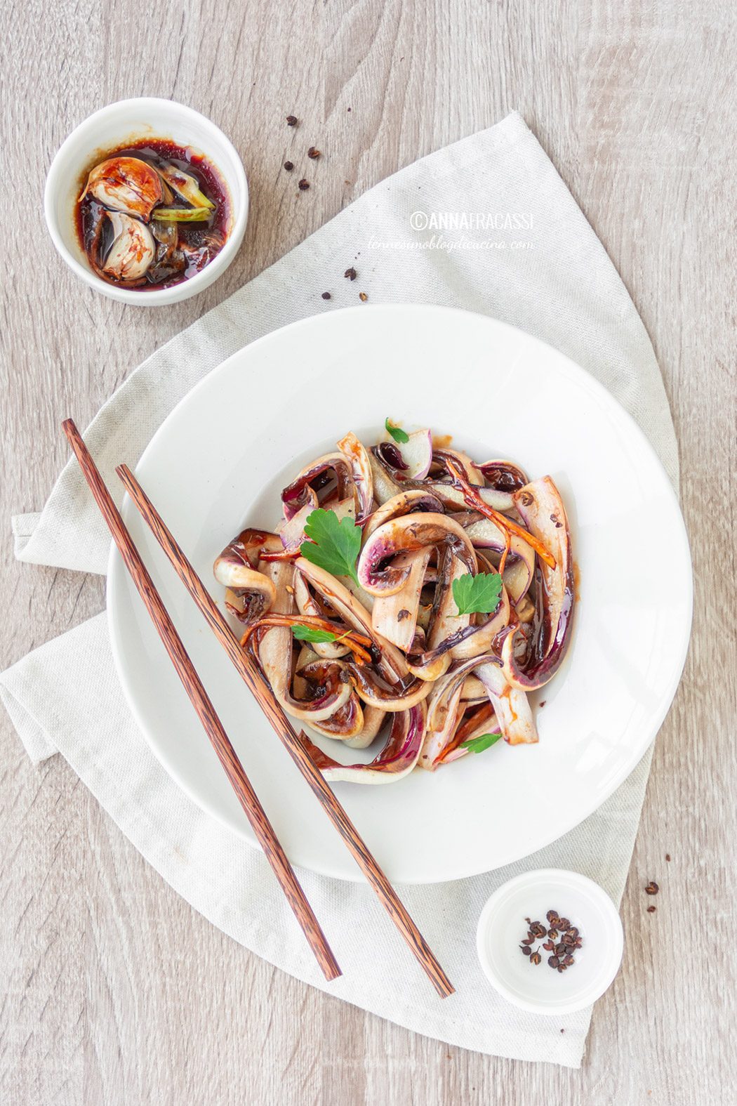 Radicchio saltato alla Sichuan