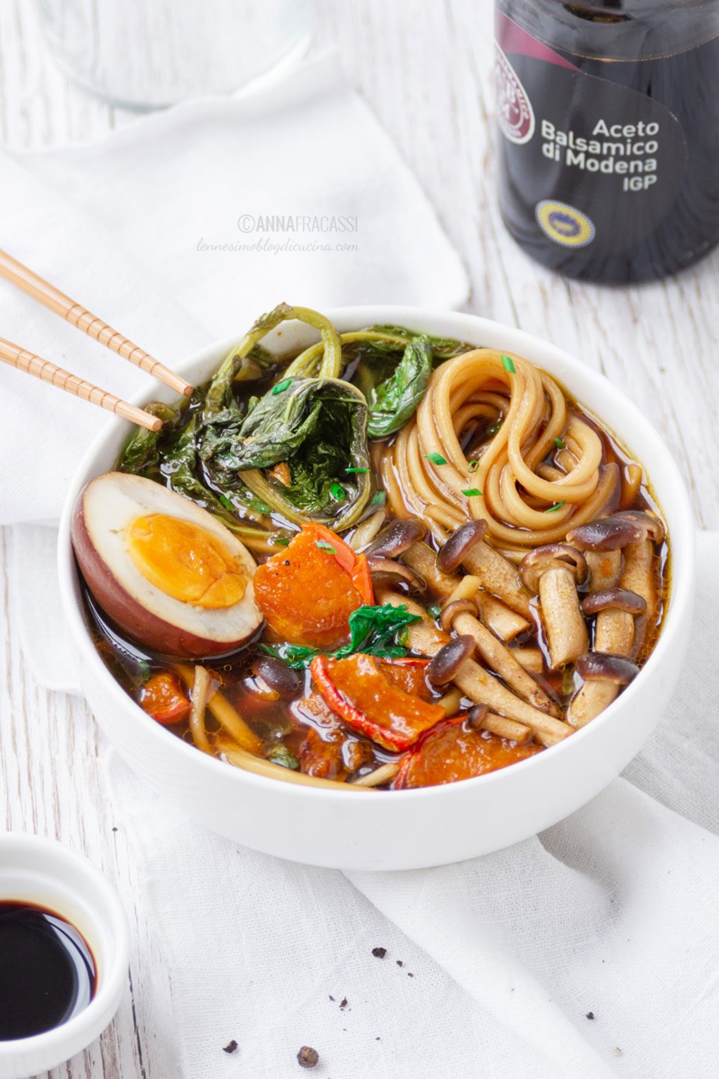 Ramen vegetariano con Aceto Balsamico di Modena IGP