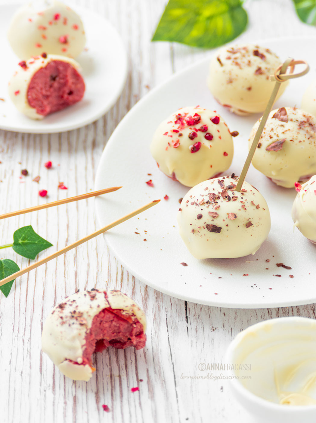 Cake pops al cioccolato bianco