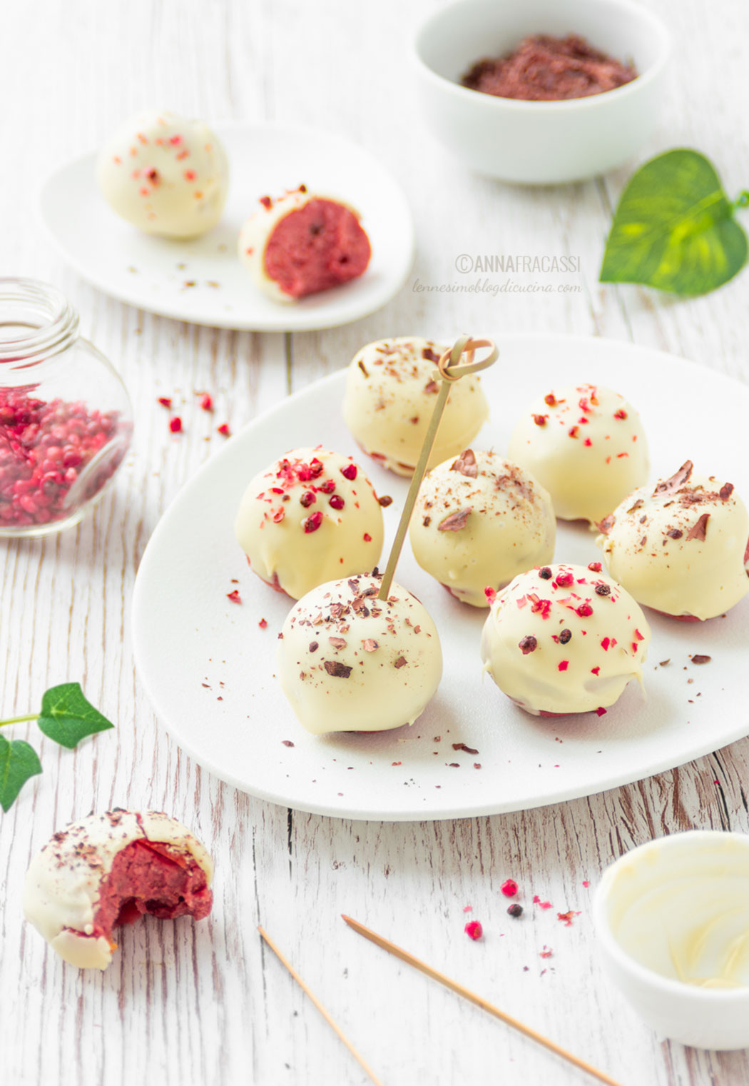 Cake pops al cioccolato bianco