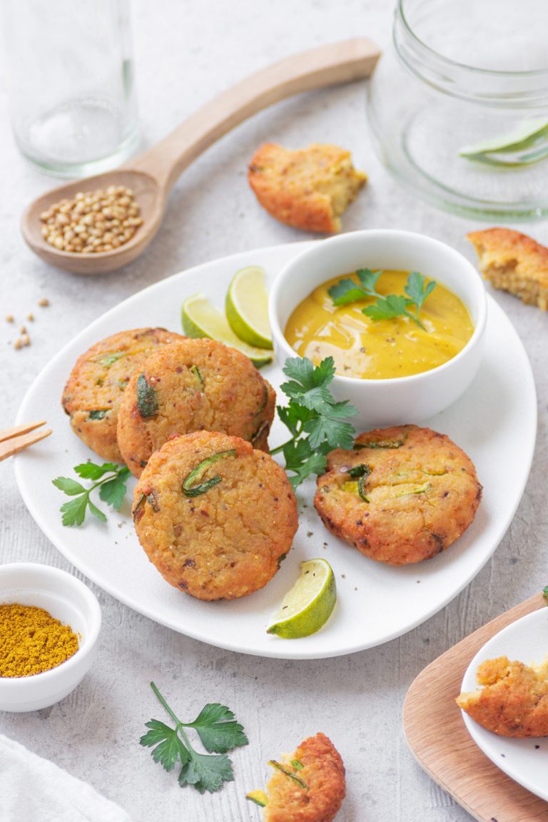 Crocchette di miglio, ceci e zucchine all'indiana