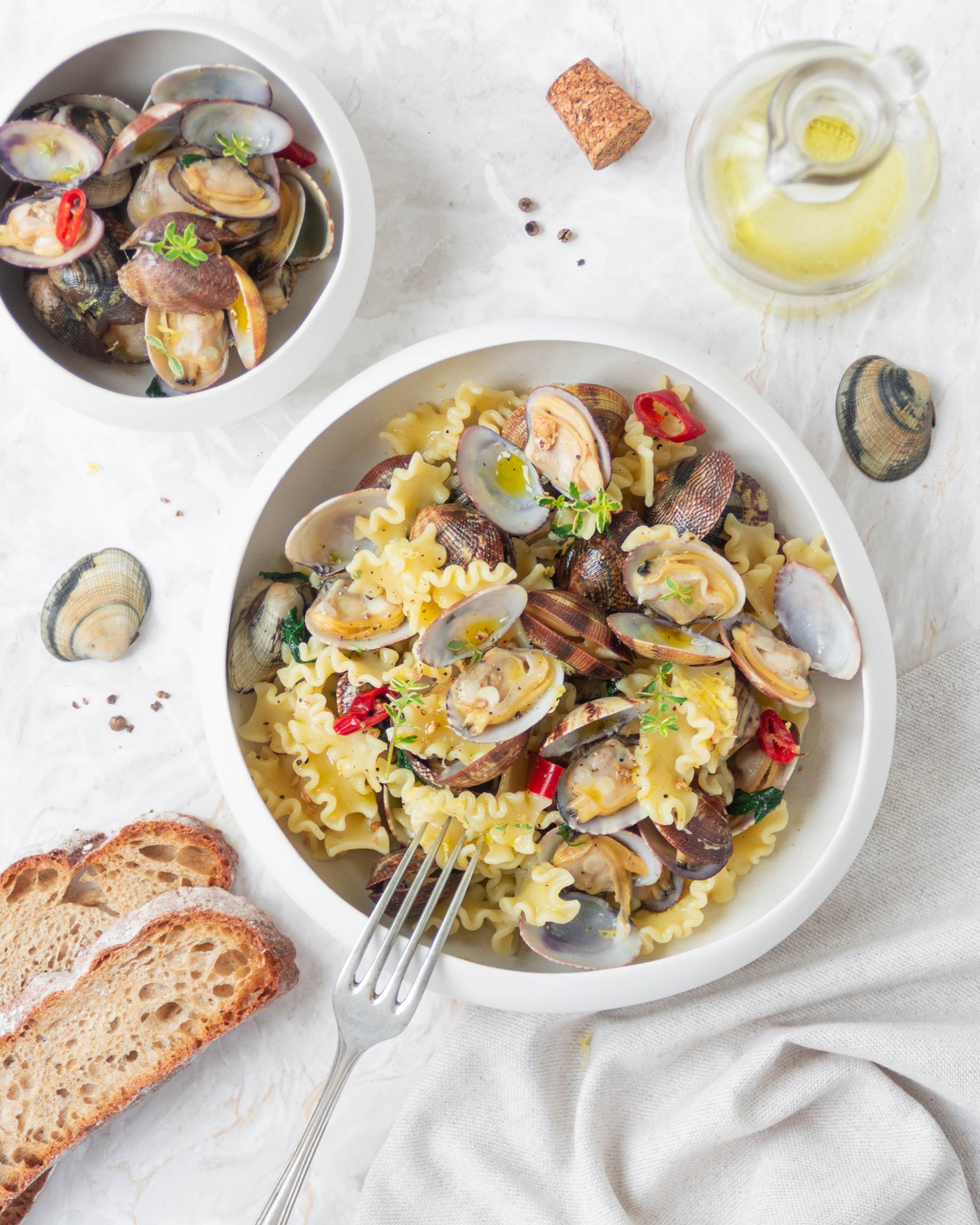 Pasta alle vongole a cottura passiva