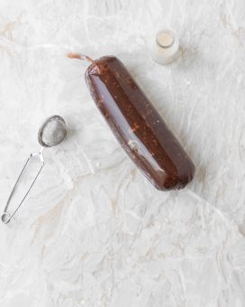 Salame di cioccolato al panettone