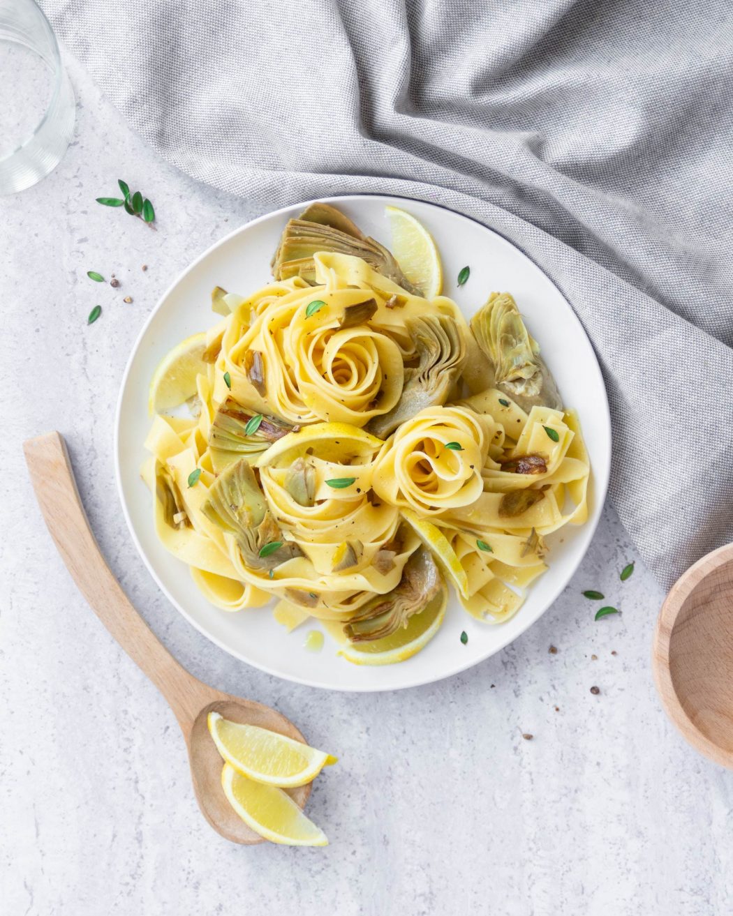 Tagliatelle ai carciofi al profumo di limone