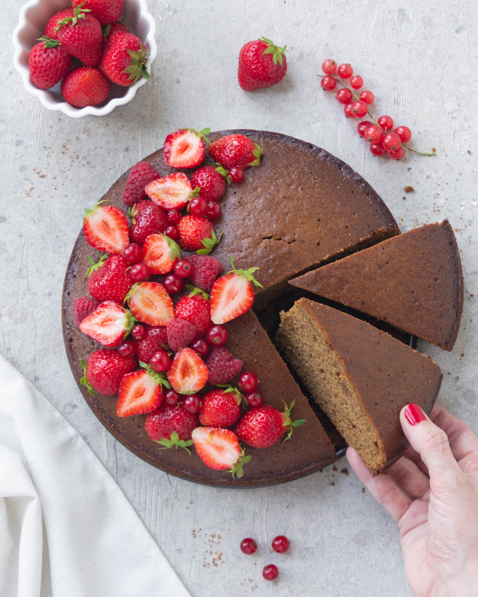 Torta con succo di frutta