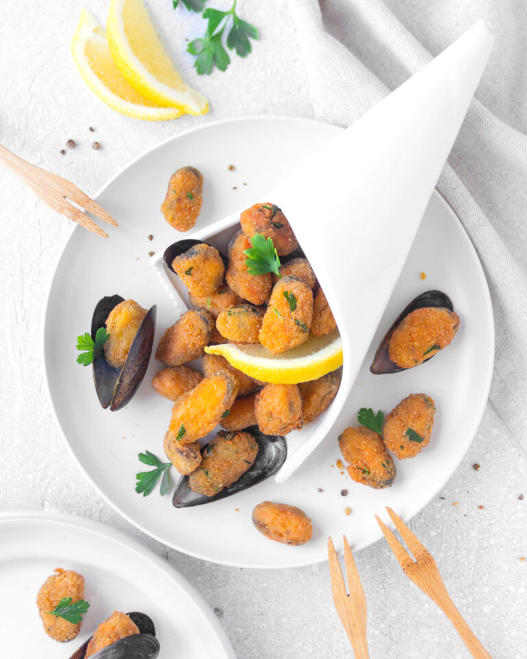 cozze fritte impastellate - antipasto di pesce