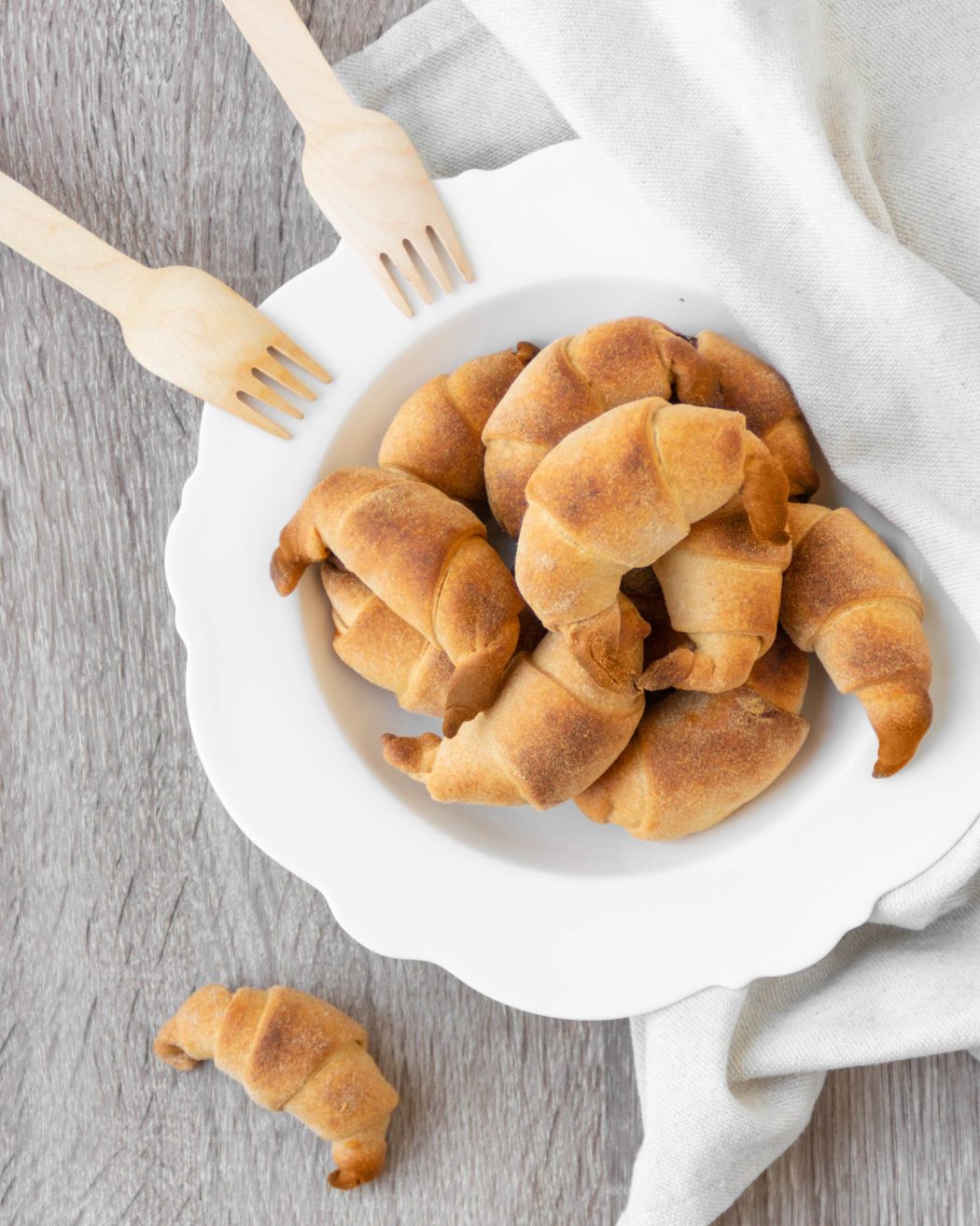 croissant salati di pasta brisee