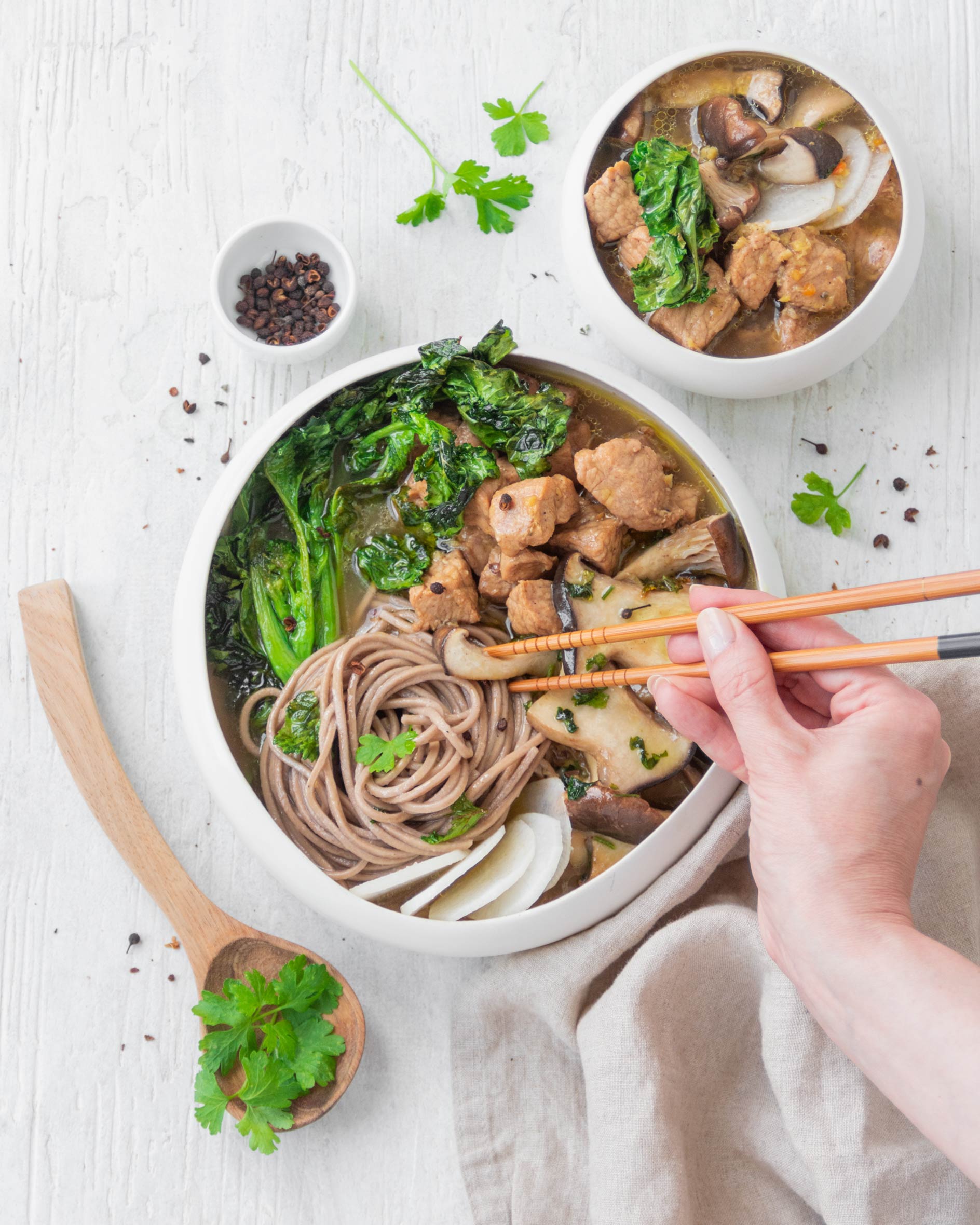 Spezzatino di maiale e funghi alla Sichuan