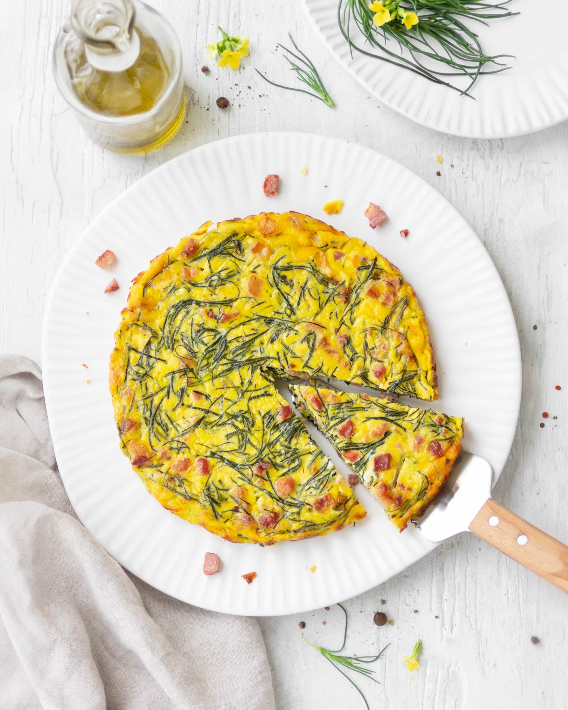 frittata agli agretti con una nota affumicata