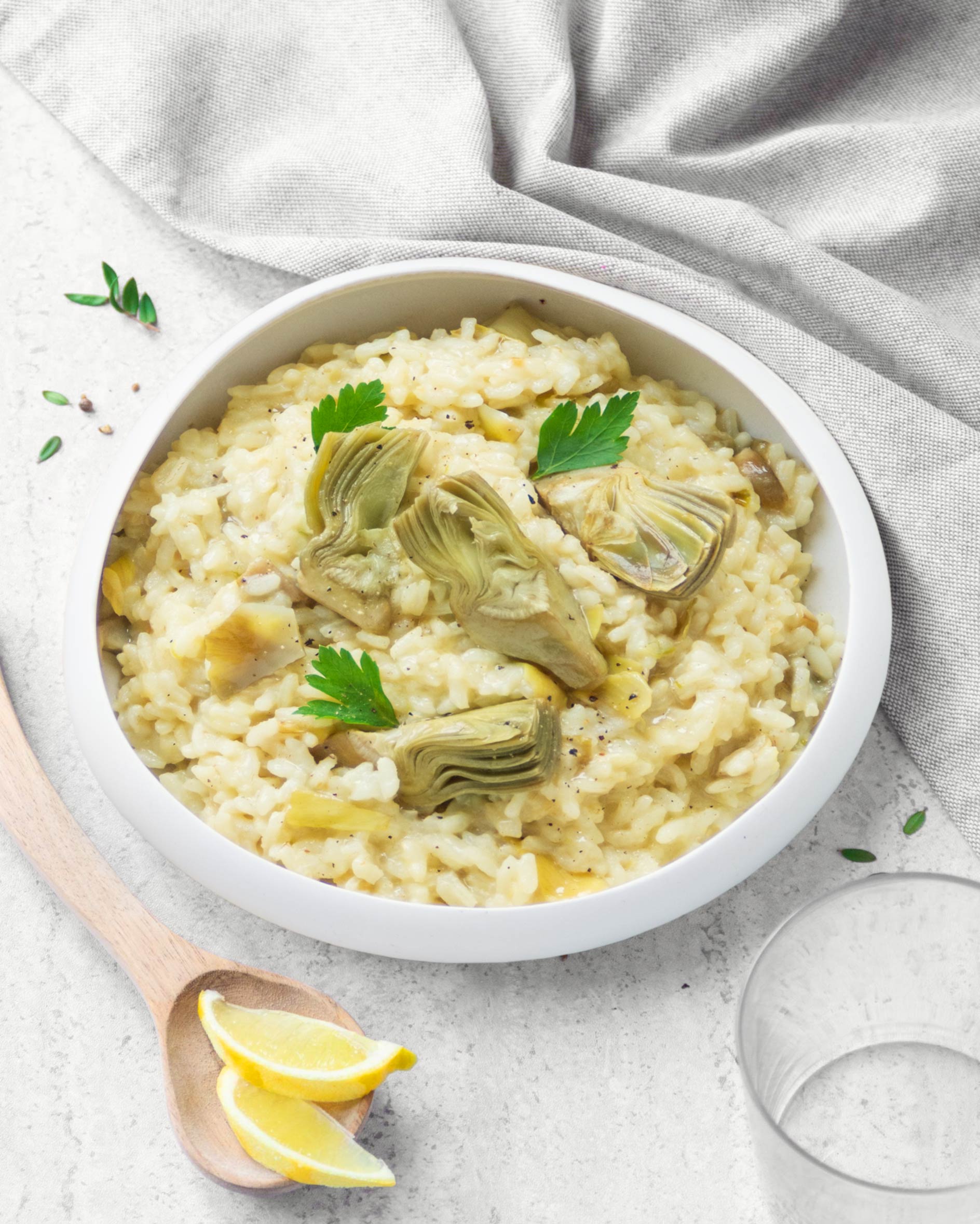 risotto ai carciofi al profumo di limone