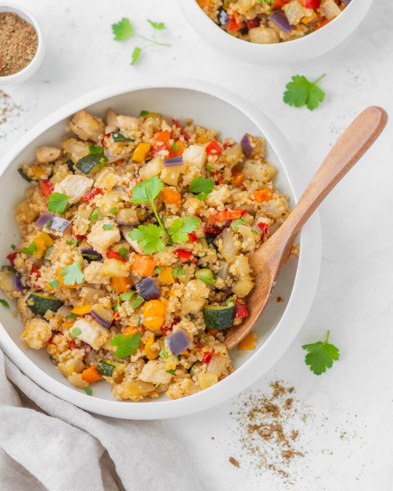 insalata di cous cous di tacchino con verdure estive