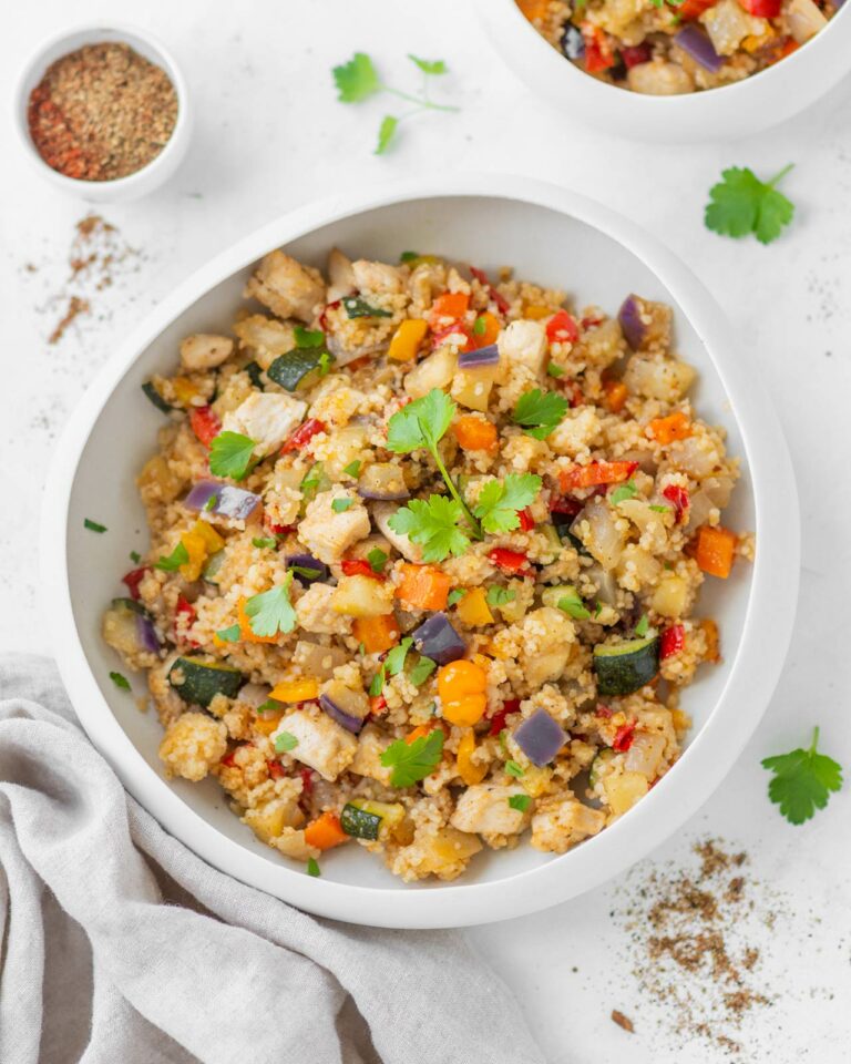 Cous cous di tacchino con verdure estive