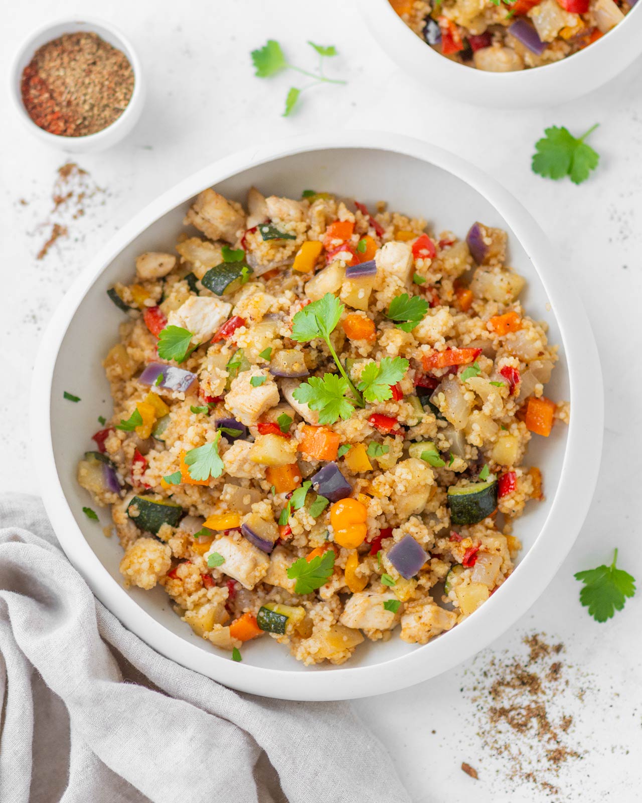 Cous cous di tacchino con verdure estive