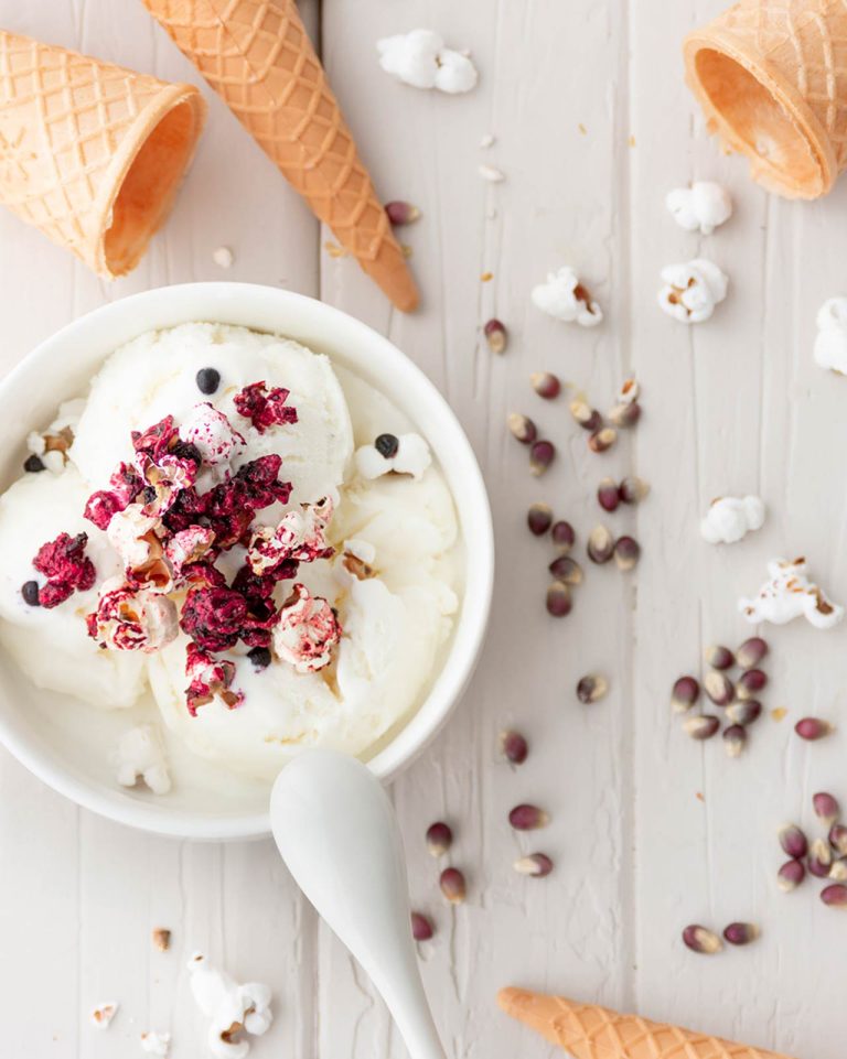 Gelato senza gelatiera al cioccolato bianco