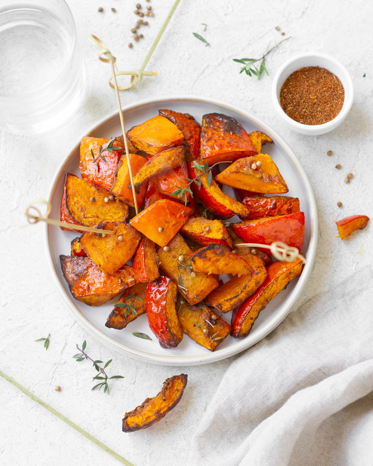 Zucca Hokkaido croccante in friggitrice ad aria