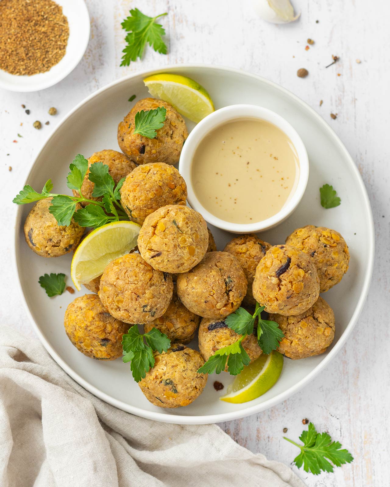 Polpette di lenticchie rosse speziate