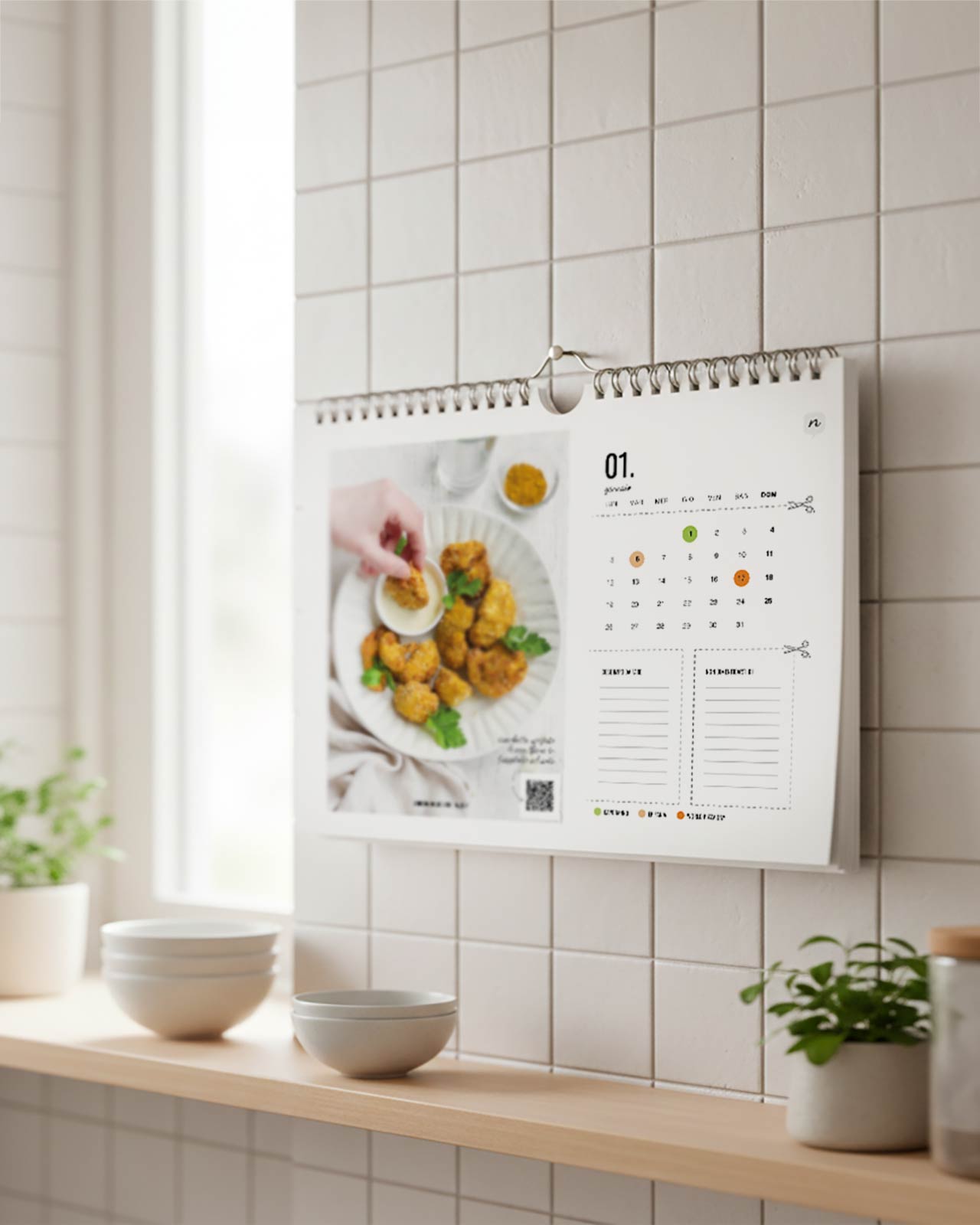 Il mio calendario 2026 gratuito: 12 mesi di ricette e ispirazioni