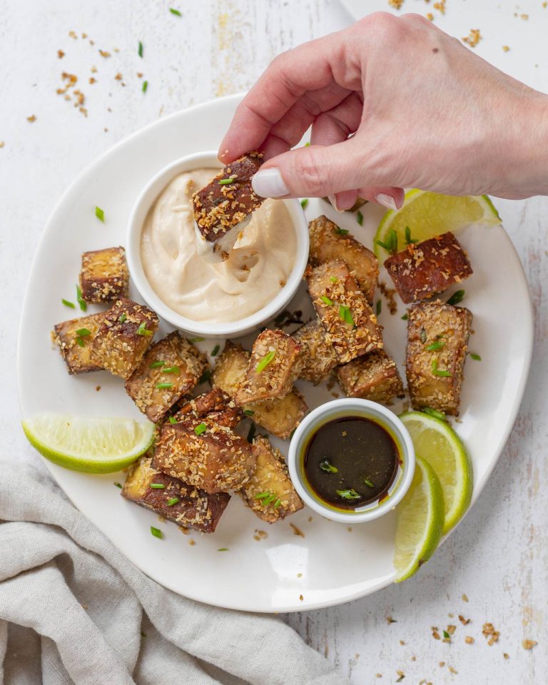 Tofu croccante in friggitrice ad aria
